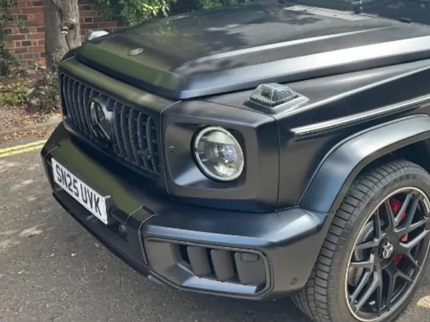 Mercedes G63 AMG front angle in London